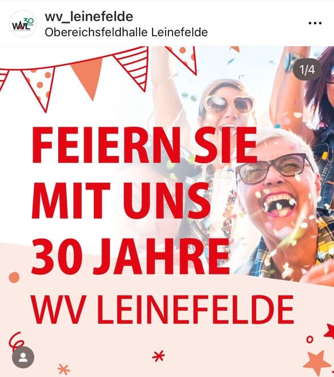 Wir sind jetzt auch bei Instagram und Facebook.